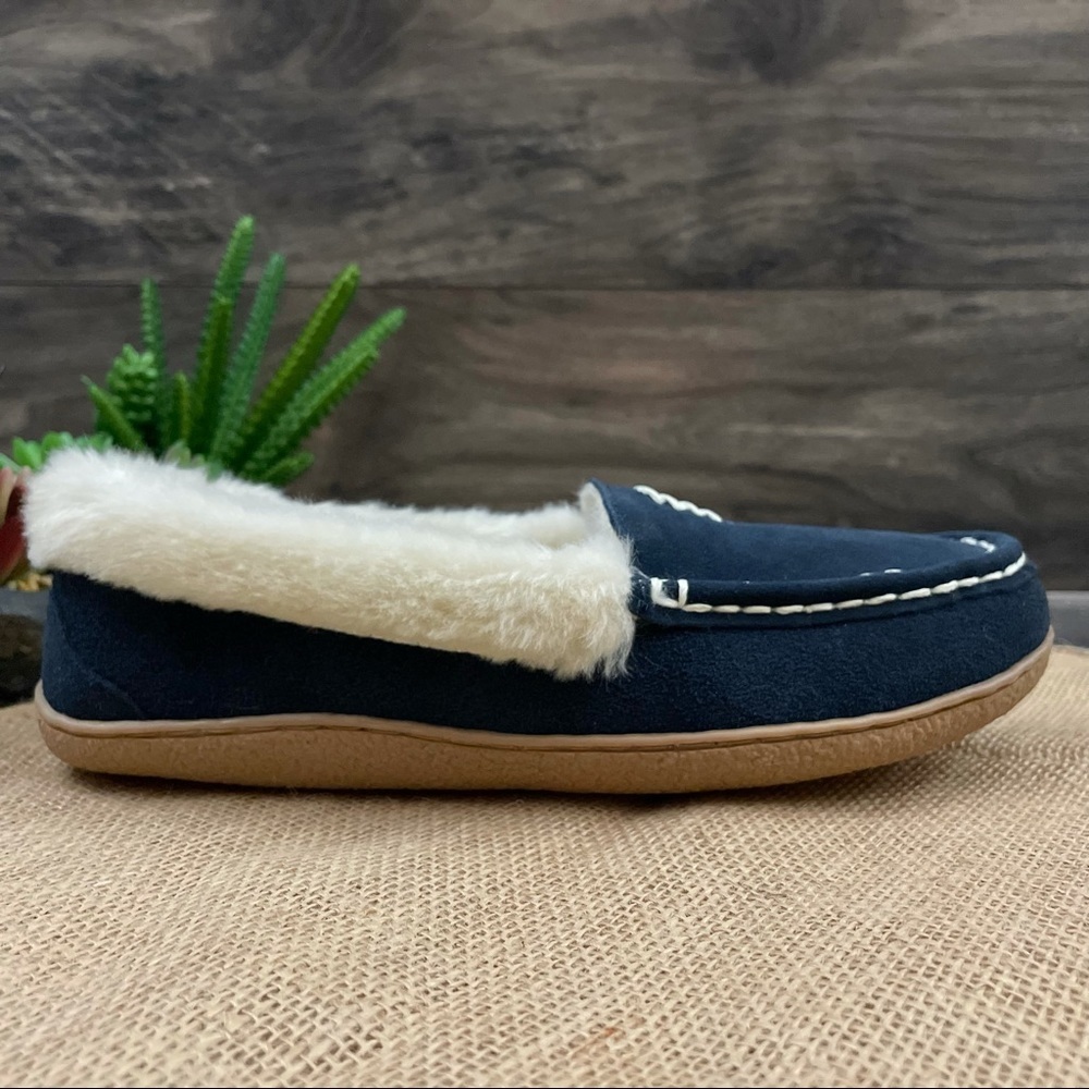 Clarks Faux Fur Moccasin Indoor Outdoor Slipper - Picture 5 of 11